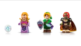 Zelda, Link, Ganondorf minifigures.