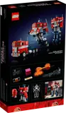 Optimus Prime set box back.