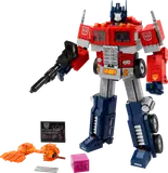 LEGO Optimus Prime with accessories.