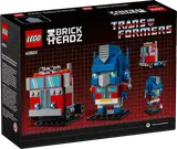 Back of Optimus Prime BrickHeadz box.