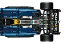 RB20 F1 car, underside view.