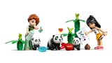 LEGO Friends minifigures caring for pandas.