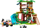 LEGO Friends Panda Sanctuary set with treehouse and ATV.