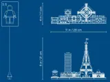 LEGO Paris dimensions blueprint