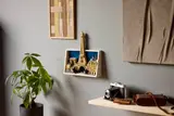 LEGO Paris wall display with plant.
