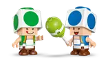 Close-up of Toad and Blue Toad minifigures.