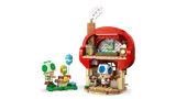 Toad's house open, showing interior.