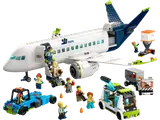 LEGO City Passenger Airplane set with ground crew and vehicles.