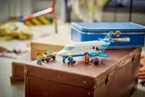 Set displayed on suitcase