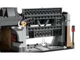 Close-up of retractable gate mechanism.
