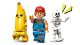 Peely, Sparkplug, and Skeleton minifigures.
