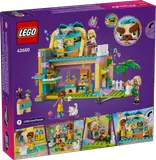 Back of the box for the LEGO Pet Accessories Shop, showing features.