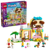 LEGO Friends Pet Accessories Shop with its box, highlighting product details.