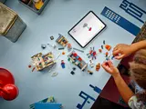 Building Spider-Man's Apartment with digital instructions.