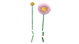 Modular LEGO flower stems and blooms.