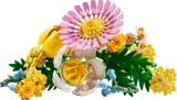 Assortment of LEGO flowers in a close-up.