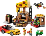 Full LEGO pizza delivery set.