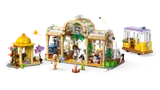 Modular LEGO botanical cafe and tram.