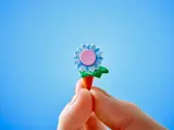 Single LEGO flower element.