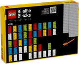 LEGO Braille Bricks box back with character grid.