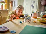 Child playing with LEGO Playful Cat.