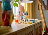 LEGO Playful Cat on display.