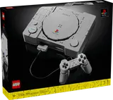Detailed LEGO PlayStation and box.