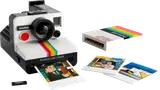 LEGO Polaroid camera ejecting a photo.