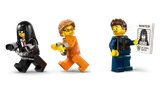 Three distinct LEGO minifigures.