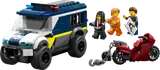 LEGO Police Van set with minifigures and motorcycle.