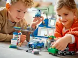 Kids playing with police station.
