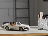 LEGO Porsche 911 Targa on office desk.