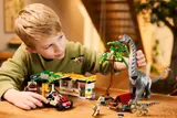 Child playing with Titanosaurus.