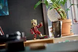 LEGO Groot on a shelf.
