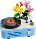 Record Player with Flowers