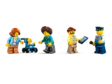 Four LEGO City minifigures.