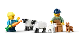 Farm minifigures and animals close-up.