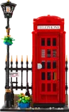 Closed door view of LEGO telephone box.