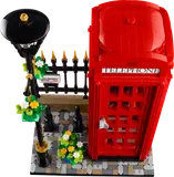 Top view of LEGO telephone box.