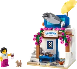 Greek taverna front with minifigure.