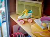 Roller Skate model on a shelf.