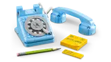 Retro telephone with detached receiver.