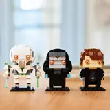Close-up of three Star Wars BrickHeadz.
