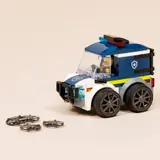 Police Truck with tire spikes.