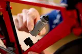 Attaching LEGO water bottle.