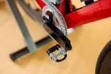 LEGO bike pedal close-up.