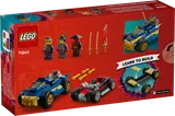Back of Ninjago set box with building features.