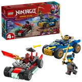 Ninjago race car set with box art.