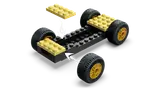 Simplified LEGO car chassis construction.