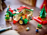 LEGO 40746 truck with open workshop interior.